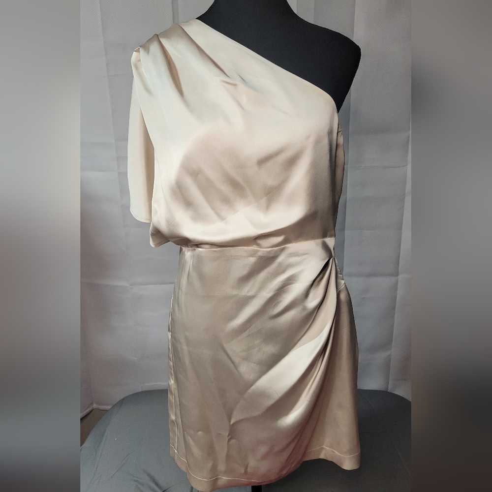 Dynamite one shouldar satin dress